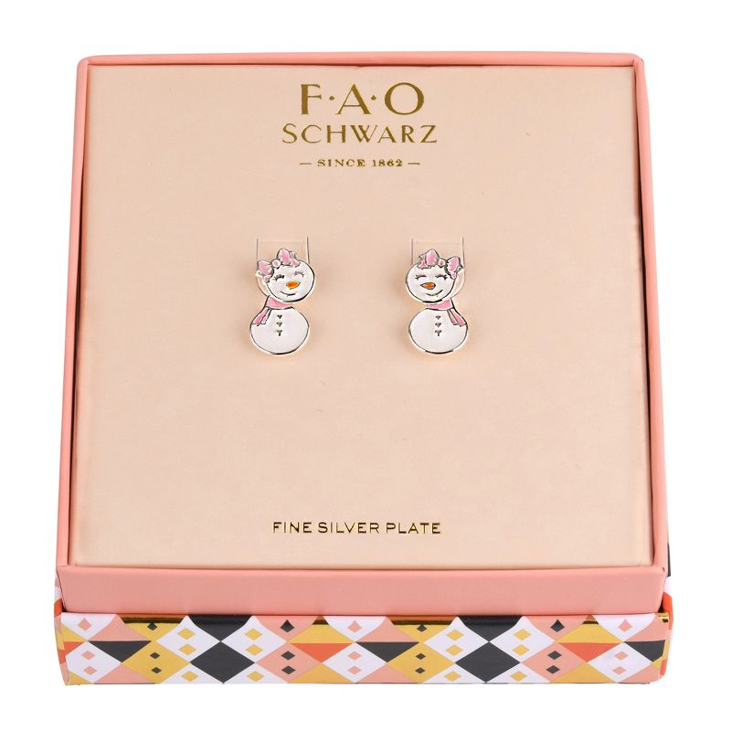 FAO Schwarz Holiday Snowgirl Front to Back Earrings, 1 of 4