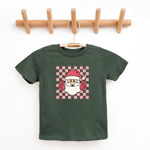 The Juniper Shop Checkered Santa Toddler Short Sleeve Tee - 1 of 3