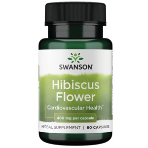 Swanson Herbal Supplements Hibiscus Flower 400 mg 60 Caps - 1 of 4