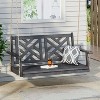 PAGED Swing Chair Outdoor, 2-Seater Hanging Bench With Chains, Patio Furniture Swing For Backyard Garden Poolside - 2 of 4