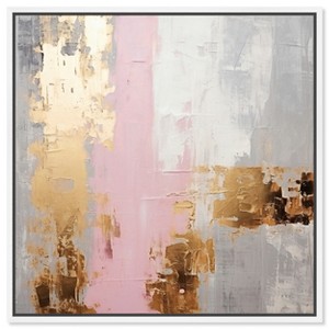 Art Remedy One Shade of Pink Glam Colorful Pastel Abstracts Framed - 1 of 4