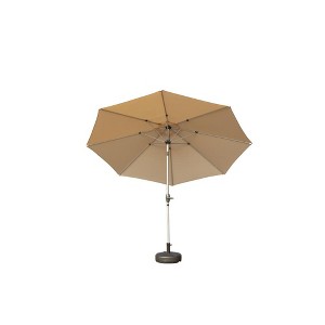 XINGHANZHENXUAN 9FT Patio Umbrella, Outdoor Table Umbrella with Push Button Tilt, Crank and 8 Sturdy Ribs for Garden, Deck, Backyard, Pool - 1 of 4