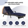 TiramisuBest 2-Piece Outdoor Wicker Long Reclining Lounge Chair Set, 150° Adjustable Recliner for Beach/Poolside/Garden (Light Gray) - 3 of 4