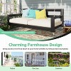 Patio Wooden Twin Size Porch Swing Daybed Frame, Garden Swing Bench with Hemp Ropes for Backyard, Outdoor - ModernLuxe - 4 of 4