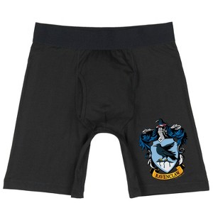Harry Potter Men's Hogwarts Houses Crests Long Leg Boxer Briefs - 1 of 4