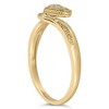 14K Yellow Gold Plated Silver Diamond Accent Filigree Heart Promise Ring - 4 of 4