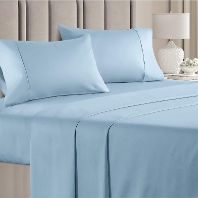 100% Cotton 400 Thread Count 4 Piece Sheet Set - Soft & Cozy Sateen Bed Sheets - CGK Linens