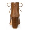 Allegra K Women's Peep Toe Lace Up Chunky Heel Ankle Booties - 4 of 4