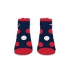 NFL New England Patriots Big Dot Sleep Socks: Polka Dot Knit Ankle Apparel - 3 of 3
