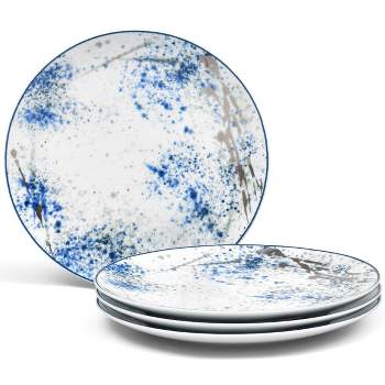 Noritake Blue Nebula Set of 4 Dinner Plates