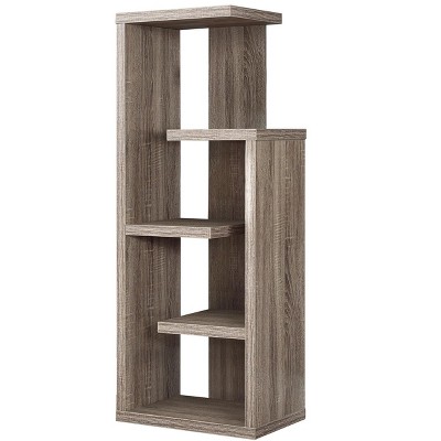 Bookshelf, Bookcase, Etagere, 4 Tier, 48"h, Office, Bedroom, Brown Laminate, Contemporary, Modern