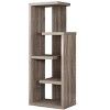 TOAOTBNBO 4-Tier Tall Bookcase with Storage Cabinet Narrow Bookshelves with Bold Edges Modern Decorative Shelves for Living Room, Brown - 2 of 4
