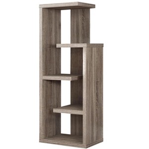 Bookshelf, Bookcase, Etagere, 4 Tier, 48"h, Office, Bedroom, Brown Laminate, Contemporary, Modern - 1 of 4