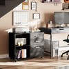 GALAXHERO 3-Drawer Wood Lateral Filing Cabinet, Mobile Printer Stand with Open Shelves for Home Office - 2 of 4