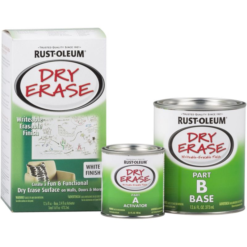 Rust-Oleum Dry-Erase Paint-Gloss White, 1 of 2