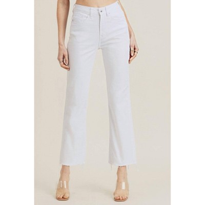 Women's Bailey Raw Hem Straight Leg Jeans - RISEN
