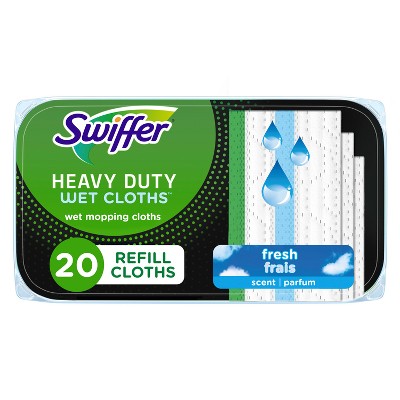 Swiffer Sweeper Heavy Duty Multi-Surface Wet Cloth Refills for Floor Mopping and Cleaning - Fresh scent - 20ct