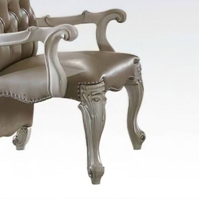 High Back Blue Upholstered Parsons Side Chair with Wood Frame