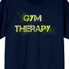Gym Culture Gym Therapy Unisex Adult's Navy Blue Graphic Tee - 2 of 3