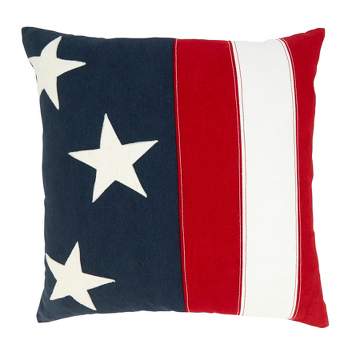 Saro Lifestyle Patriotic Pride Throw Pillow Cover