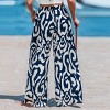 Women's Bohemian Beach Palazzo Pants with Ikat Print - Cupshe - 4 of 4