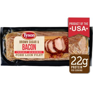 Tyson Brown Sugar and Bacon Pork Loin Filet - 1.5lb - 1 of 4