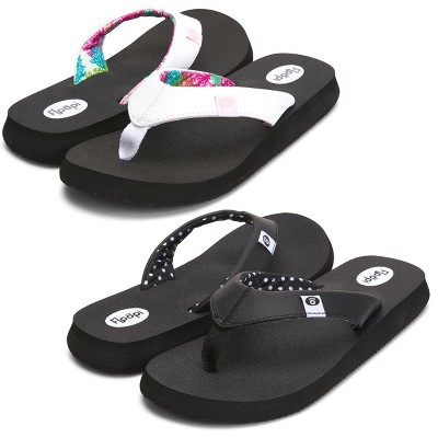 Floopi Women's Bella Yoga Mat Thong Flip Flop 2 pack