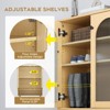 Shoe Storage Cabinet for Entryway, 5 Tier Wooden Shoe Organizer with Adjustable Shelf, 39" H Tall Sideboard Storage Cabinet for Hallway Living Room - 4 of 4