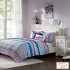 6Pcs coverlet Set Boho Reversible Quilt Bedding for All Seasons, Global Print with Cotton Fill - 4 of 4