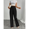 Coolmee Women's Wide Leg Pants High Waisted Business Casual Work Trousers Dressy Pants with Pockets - 4 of 4