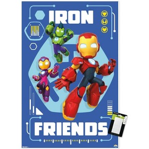 Trends International Marvel Jr Iron Man And His Awesome Friends (2025) - Group Unframed Wall Poster Prints - 1 of 4
