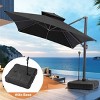 Pellebant 10'x13' Patio Cantilever Umbrella Double Top Design UV30+ Fabric High Strength Aluminum Pole with 360° Rotation 5 Height Settings - 2 of 4