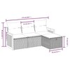 vidaXL Garden Sofa Set Gray PE Rattan 4 Piece Set Modular - 4 of 4