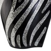 Gulches 14" Tall Polyresin Decorative Vase - Black Finish with Silver Zebra Pattern - 3 of 4