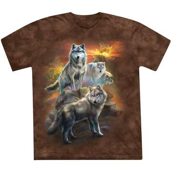Collections Etc Sunset Wolves Tee