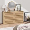 Whizmax Rattan Dresser for Bedroom, 6 Drawer Dresser for Bedroom, Modern Wide Chest of Drawers with Anti-Tip Kit, for Bedroom, Living Room, Hallway - 4 of 4
