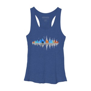 Women's Design By Humans Sounds of Nature Color Tree Notes By NomAdartStudio Racerback Tank Top - 1 of 2