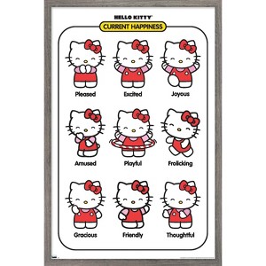 Trends International Hello Kitty - Current Happiness Framed Wall Poster Prints - 1 of 4