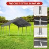 Heavy Duty Carport, Portable Waterproof Car Canopy Shelter, UV Protection Outdoor Garage for Vehicles & Equipment - 3 of 4