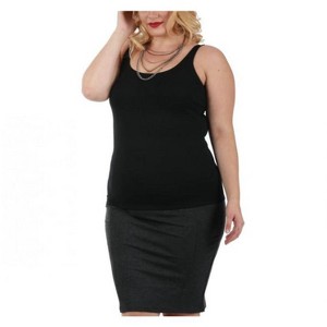 InstantFigure Curvy Plus Size Short Pencil Skirt 168024C - 1 of 4