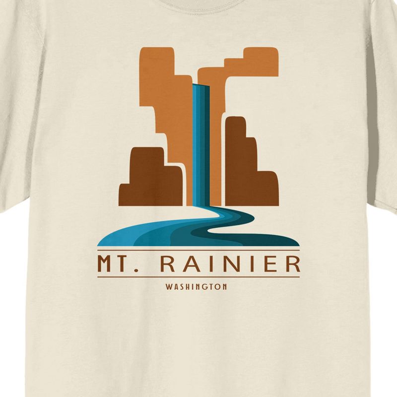 Adventure Society Mt. Rainier Men's Natural T-Shirt, 2 of 4