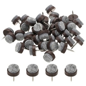 Unique Bargains Wooden Chair Sofa Cabinet Table Leg Floor Protector Round Nail-on Felt Pads 72 Pcs - 1 of 3