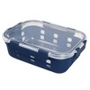 Michael Graves Design Rectangle X-Large 51 Ounce High Borosilicate Glass Food Storage Container with Plastic Lid, Indigo - image 4 of 4