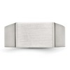 Black Bow Jewelry Men's 9mm Stainless Steel Brushed Signet Tapered Fit Ring - 4 of 4