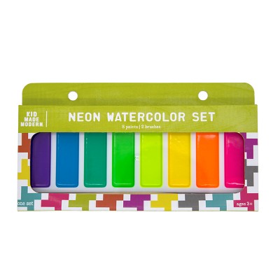 8ct Neon Watercolor Set - Kid Made Modern