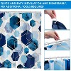 LunaLulinlk Blue Geometric Fabric Shower Curtain - 3 of 4