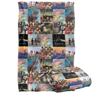 Kids' Pink Floyd Pink Floyd Album Covers Grid Pattern Silky Touch Blanket White 36X58 - 1 of 4