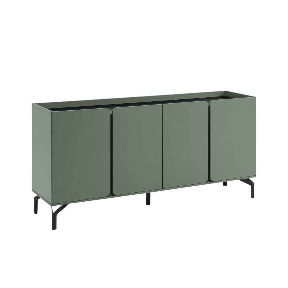 miBasics Chandra 60" Contemporary Buffet Sideboard with Adjustable Shelves Sage Green