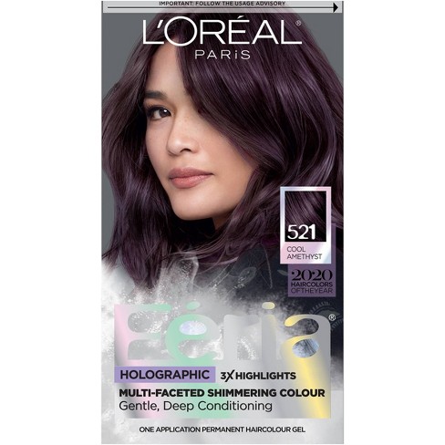 L Oreal Paris Feria Permanent Hair Color Gel Cool Amethyst Target