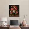 Art Remedy Jacob van Hulsdonck - Roses in a Glass Vase Vintage Classic Roses Wall Art Framed - 2 of 4